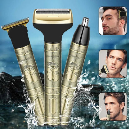 Original DALING DL-9266 3 In 1 Grooming kit Electric Shaver For Men Ear Nose Beard Hair Trimmer Clipper Electric Rozor Rechargeable
